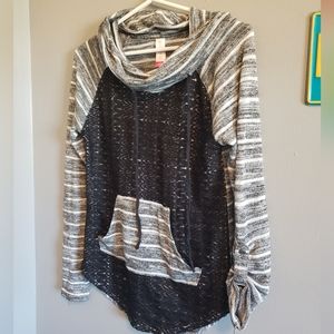 No Boundaries cowl-necked sweater